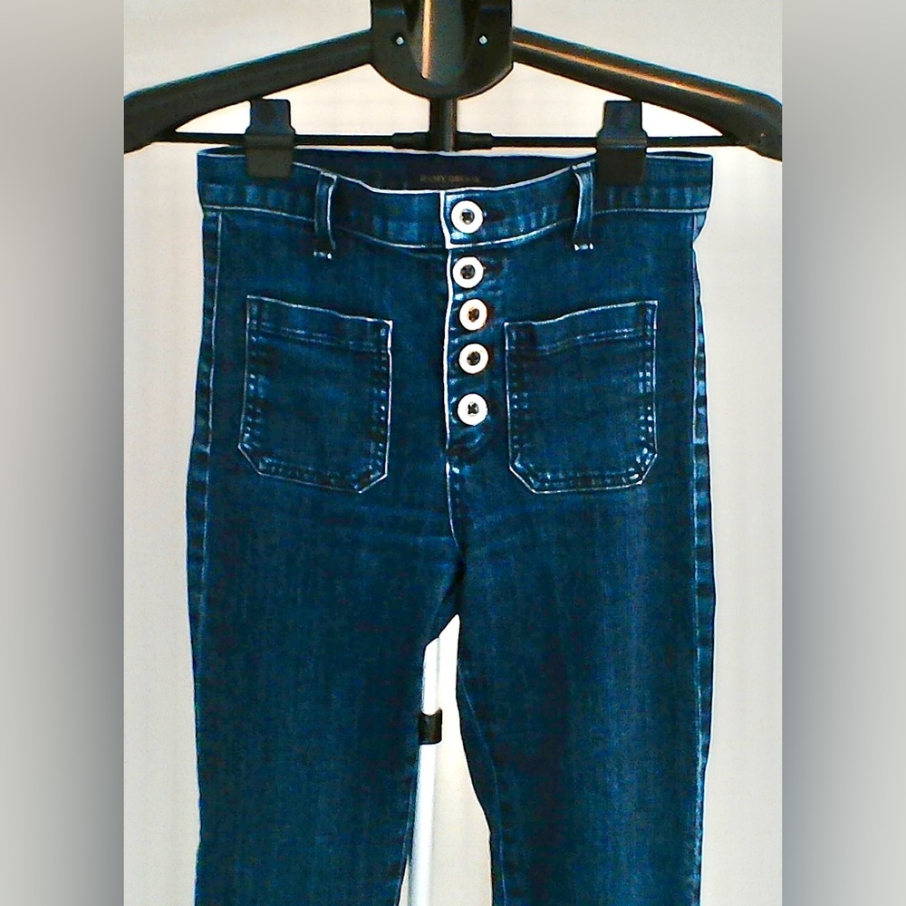 ✨ RAMY BROOK High-Rise Button Fly Flare Jeans – Size 26 ✨ - Picture 2 of 4